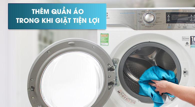 Chức năng Add Clothes - Máy giặt Electrolux Inverter 9 kg EWF12933