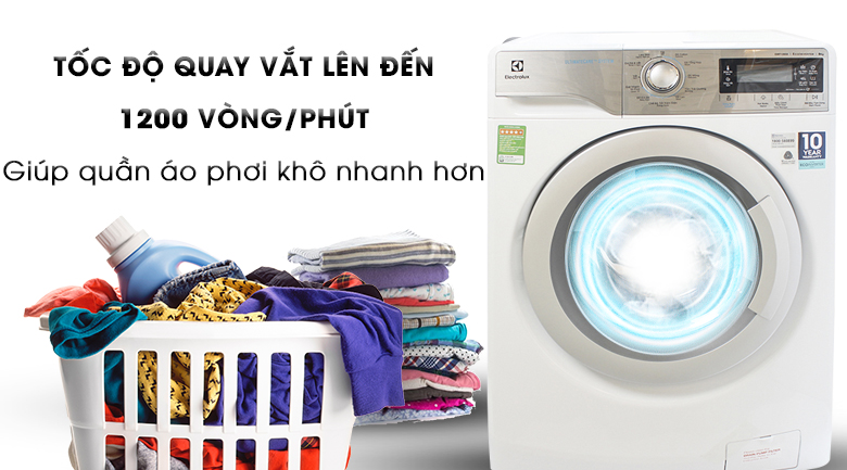 Máy giặt Electrolux Inverter 9 kg EWF12933