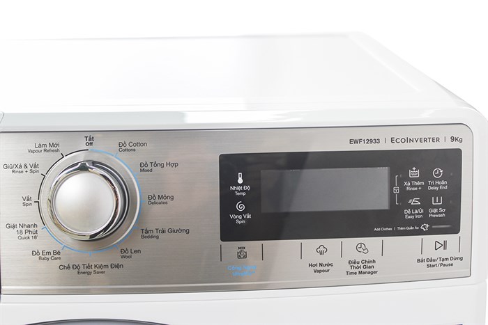 Máy giặt Electrolux Inverter 9 kg EWF12933 Màu Trắng