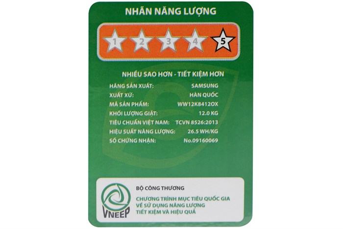 Máy giặt Samsung AddWash Inverter 12 Kg WW12K8412OX/SV Màu Xám đậm