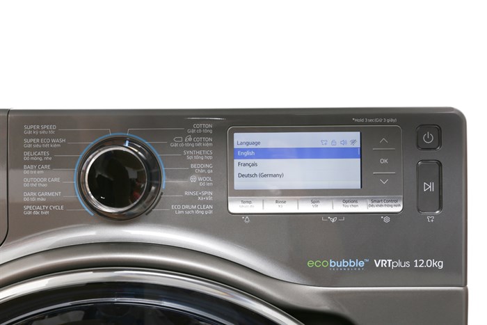 Máy giặt Samsung AddWash Inverter 12 Kg WW12K8412OX/SV Màu Xám đậm