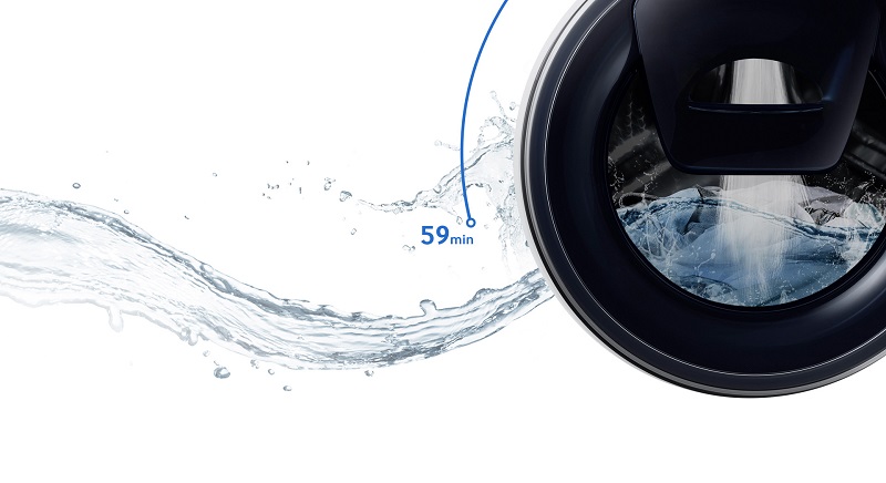 Lồng giặt kim cương - Máy giặt Samsung Inverter 10.5 kg WW10K6410QX/SV 