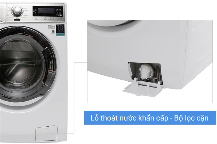 Máy giặt Electrolux Inverter 10 kg EWF14023 Màu Trắng