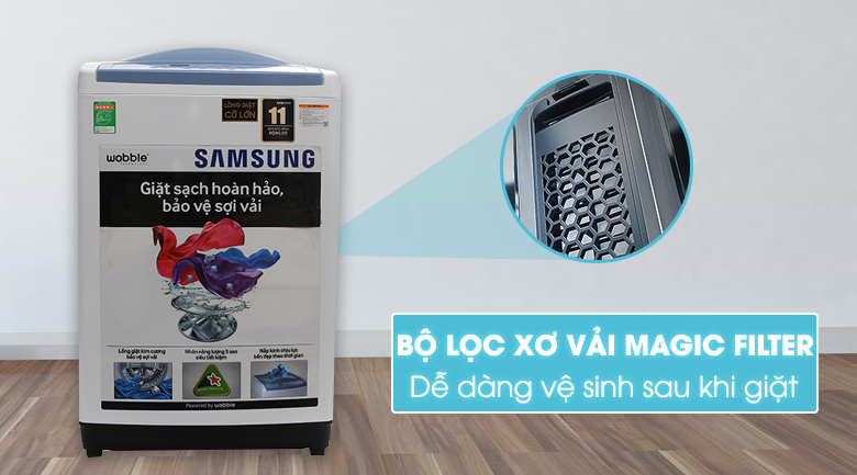 Bộ lọc xơ vải Magic Filter - Máy giặt Samsung 8.5 kg WA85M5120SW/SV
