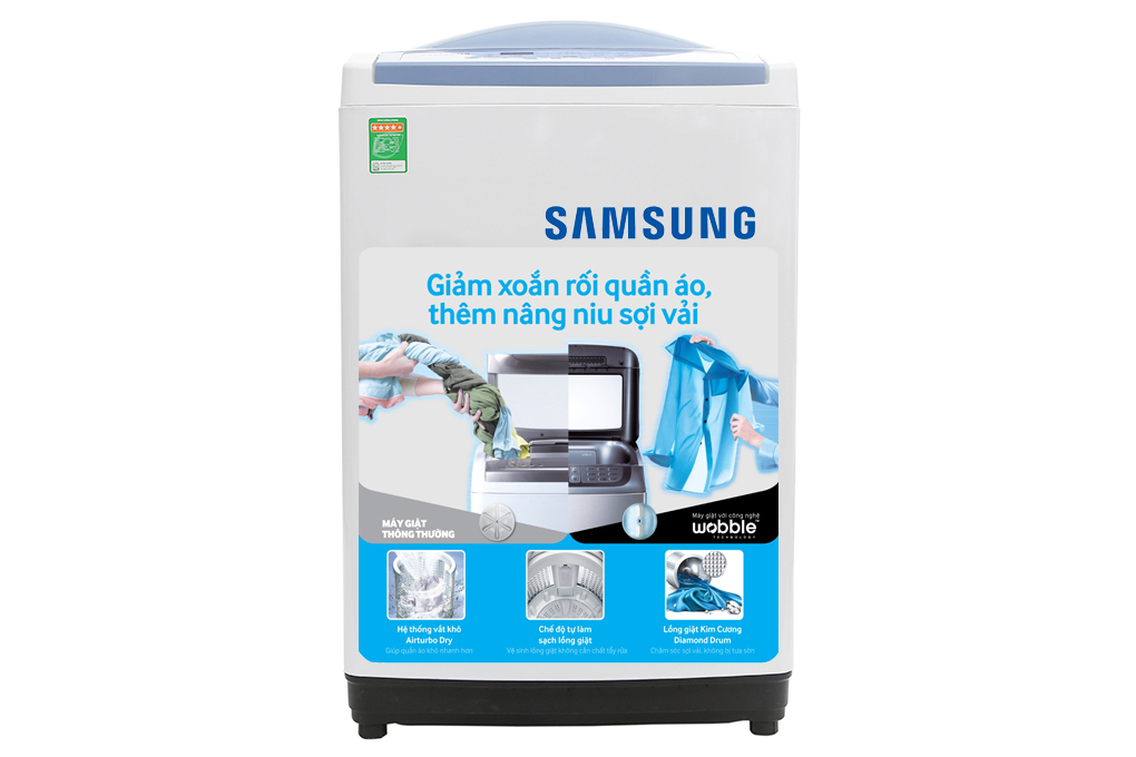 Máy giặt Samsung 9 kg WA90M5120SW/SV Màu Trắng - Xanh