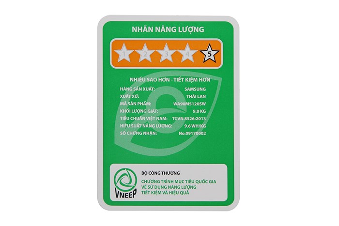 Máy giặt Samsung 9 kg WA90M5120SW/SV Màu Trắng - Xanh