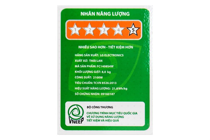 Máy giặt LG 8.0 Kg FC1408S4W