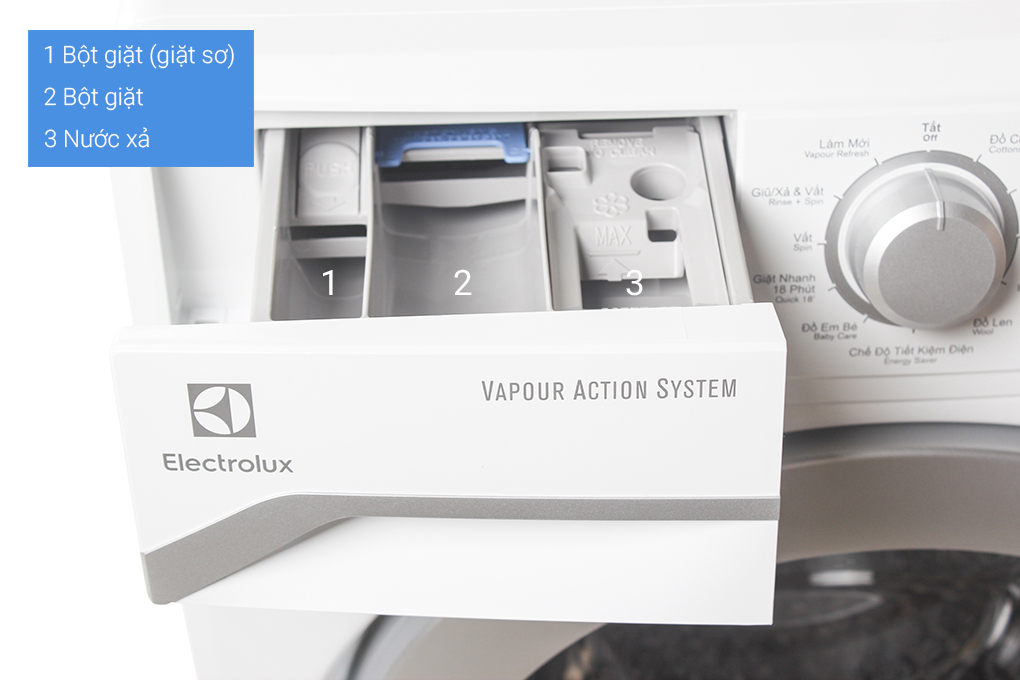 Máy giặt Electrolux Inverter 8 kg EWF12853 Màu Trắng