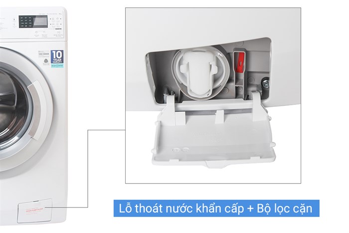 Máy giặt Electrolux Inverter 8 kg EWF12853 Màu Trắng