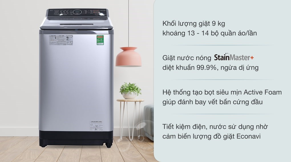 Máy giặt Panasonic 9kg NA-F90V5LMX, giá rẻ, chính hãng