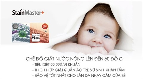 Công nghệ giặt StainMaster+ - Máy giặt Panasonic 9kg NA-F90V5LMX