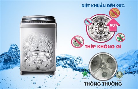 Lồng giặt không gỉ - Máy giặt LG Inverter 10 kg T2310DSAM