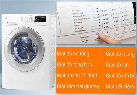 Chương trình giặt đa dạng - Máy giặt Electrolux 8 kg EWF10844