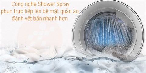 Công nghệ Shower Spray - Máy giặt Electrolux Inverter 8 kg EWF10844