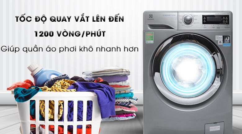 Máy giặt Electrolux Inverter 9.5 kg EWF12935S