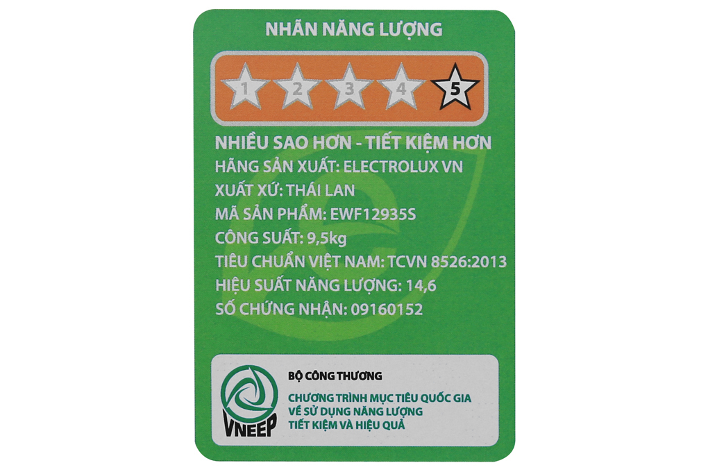 Máy giặt Electrolux Inverter 9.5 kg EWF12935S Màu Xám