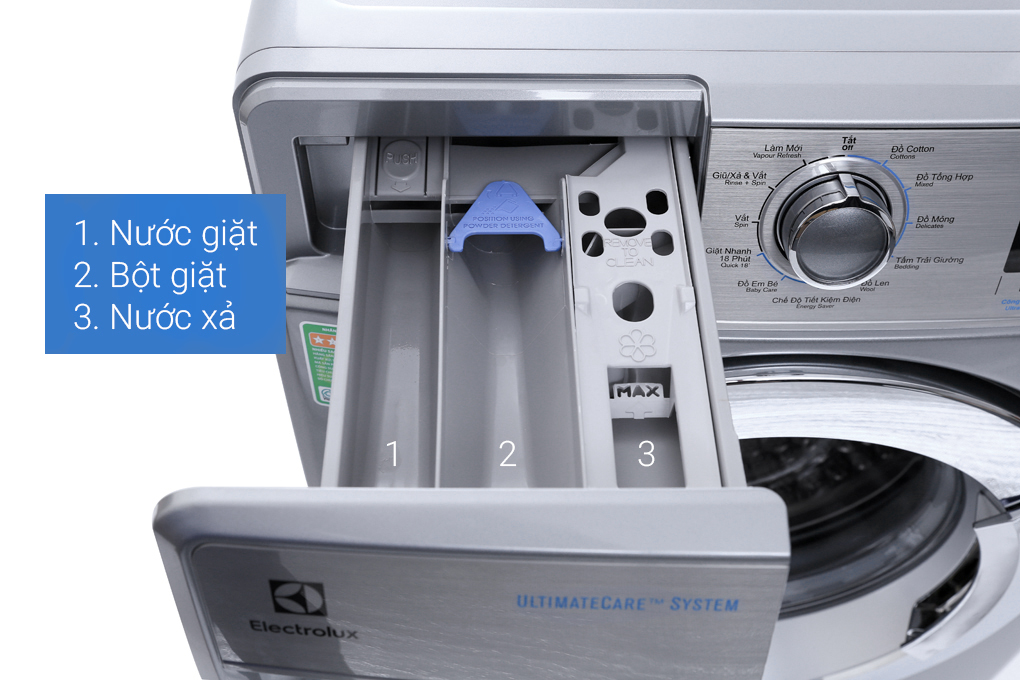 Máy giặt Electrolux Inverter 9.5 kg EWF12935S Màu Xám