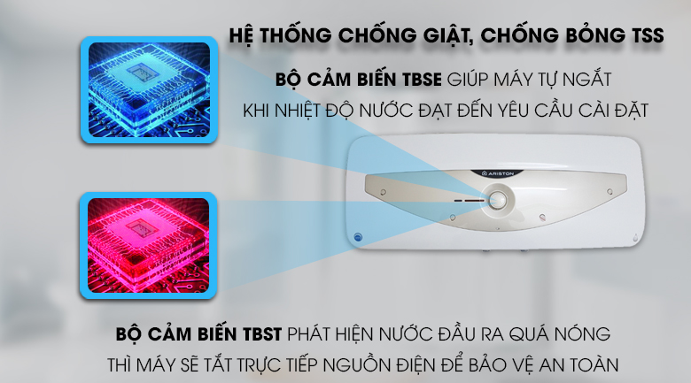 TSS - Bình nóng lạnh Ariston 15 lít SL 15 MT TSS - Bình nóng lạnh Ariston 15 lít SL 15 MT
