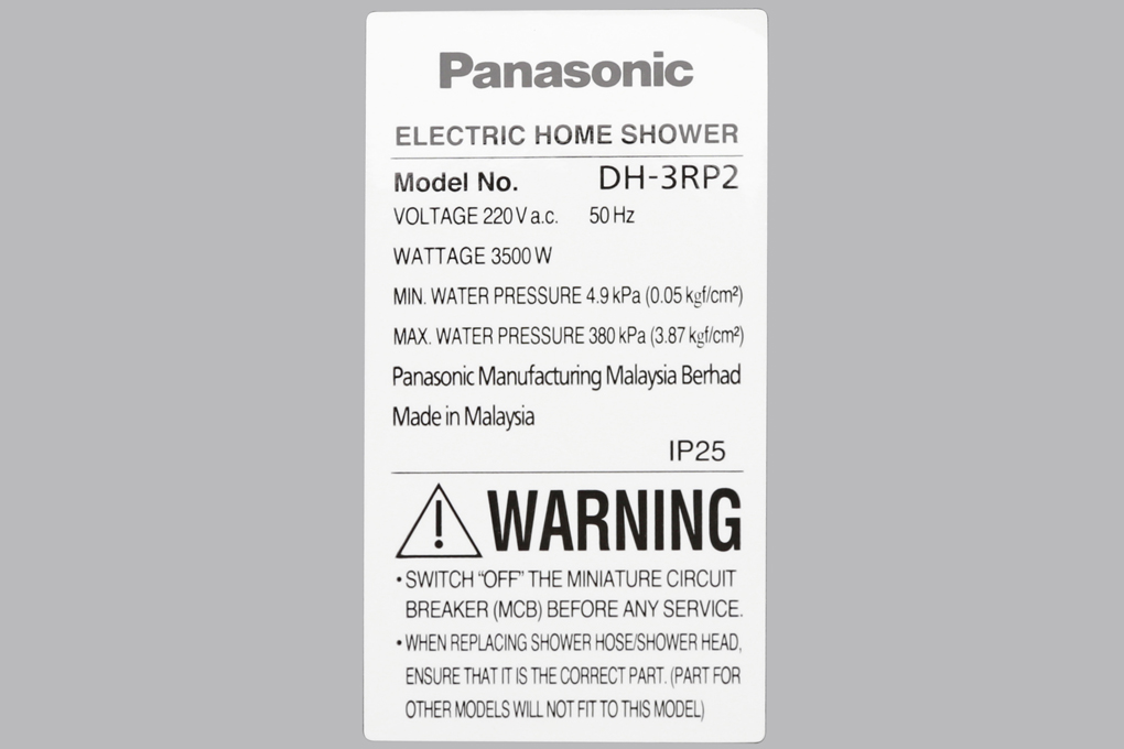 Máy nước nóng Panasonic DH-3RP2VK Màu Trắng