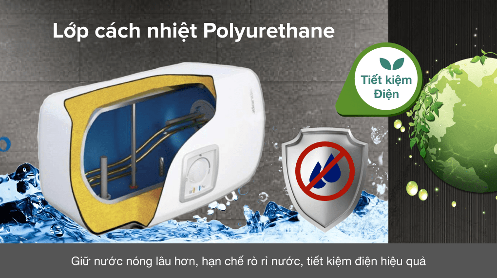 Máy nước nóng gián tiếp Atlantic 30 lít 2500W SWH 30H M Ondeo HZ