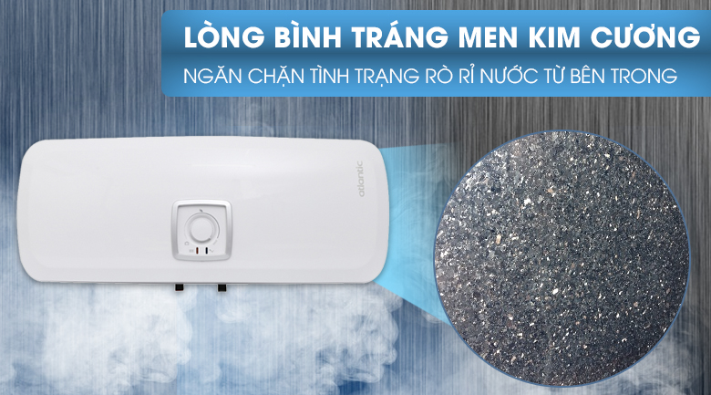 Lòng bình chứa tráng men kim cương - Bình nước nóng Atlantic SWH 30H M Ondeo HZ 30 lít