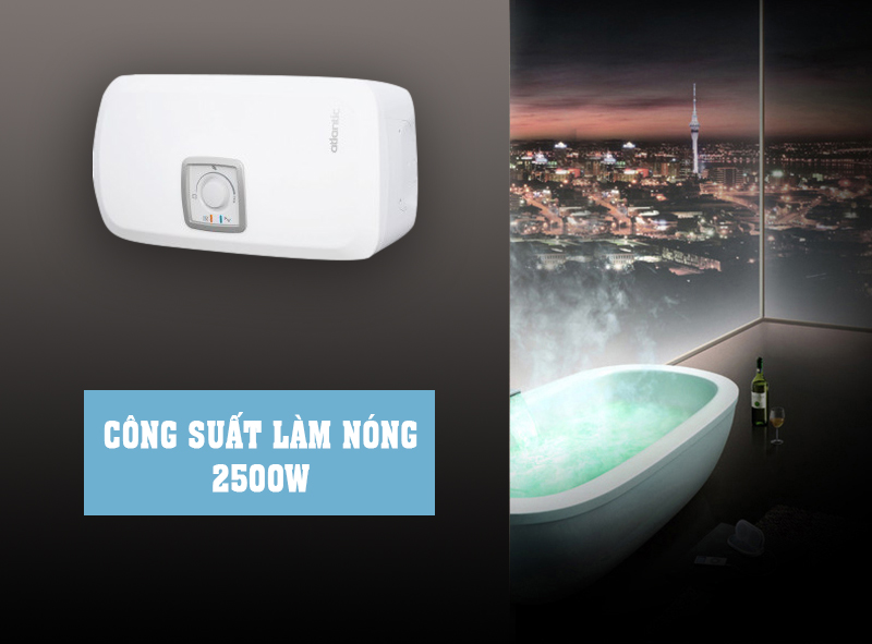 Công suất làm nóng lên đến 2500W