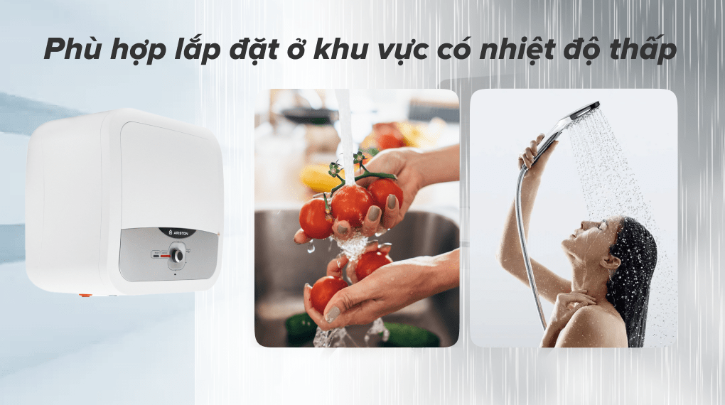 Máy nước nóng gián tiếp Ariston 15 lít 2500W AN2 15 RS 2.5 FE - Phù hợp sử dụng ở nơi khí hậu lạnh