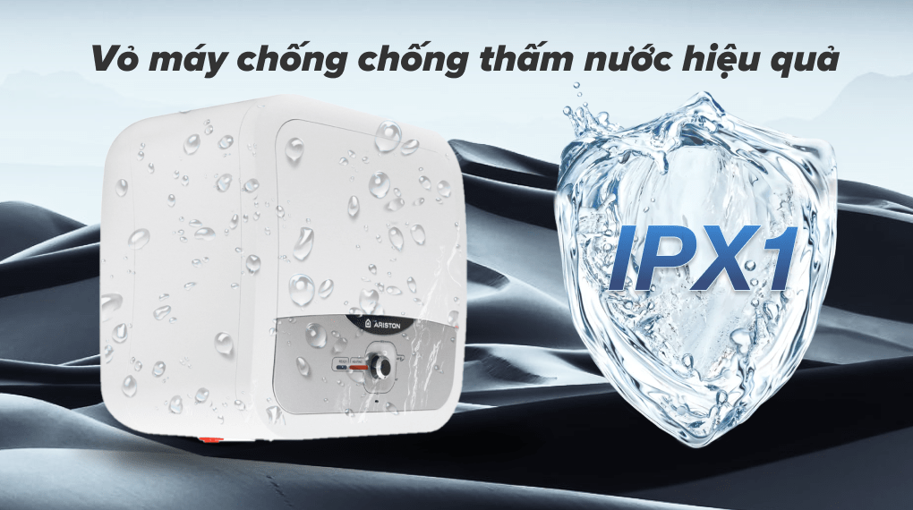 Máy nước nóng gián tiếp Ariston 15 lít 2500W AN2 15 RS 2.5 FE - Chuẩn chống thấm nước IPX1