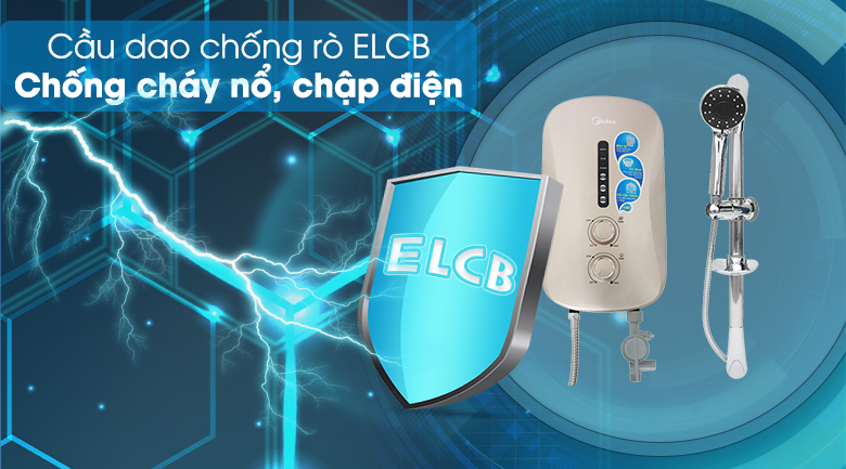 Cầu dao ELCB - Máy nước nóng Midea DSK45P3 4500W