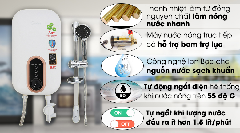 Máy nước nóng Midea DSK45U3 4500W