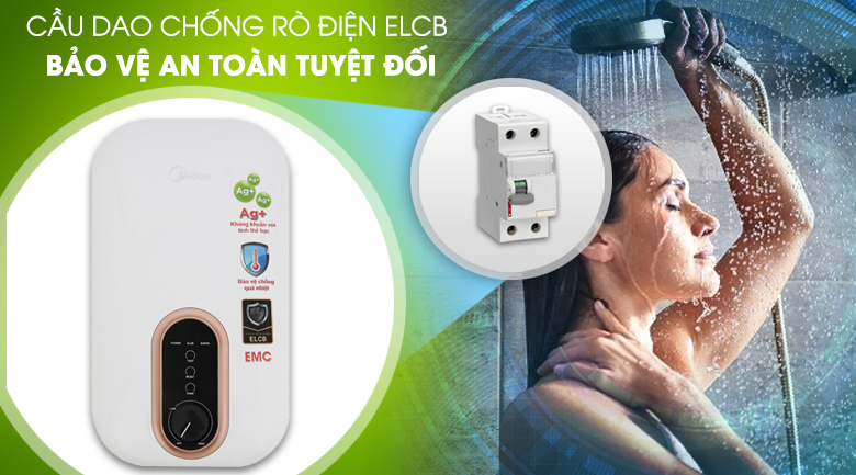 Cầu dao chống rò điện ELCB - Máy nước nóng Midea DSK45U3 4500W Cầu dao chống rò điện ELCB - Máy nước nóng Midea DSK45U3 4500W