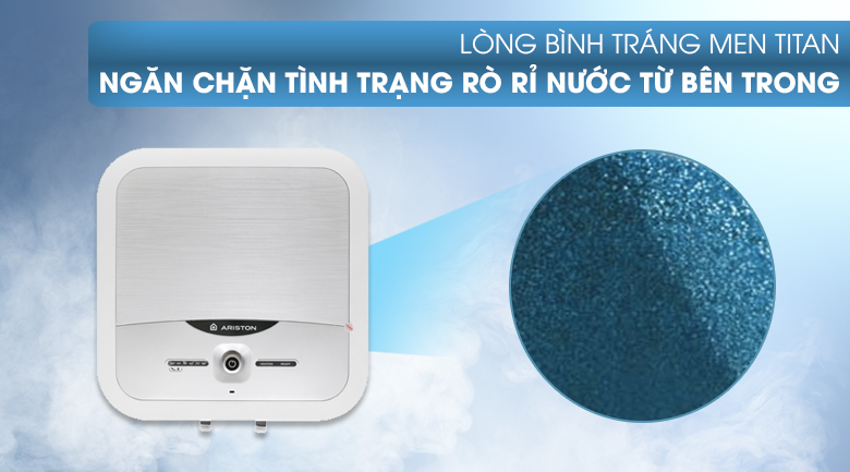 Lớp men Titan - Bình nóng lạnh Ariston 15 lít AN2 15 LUX 2.5 FE