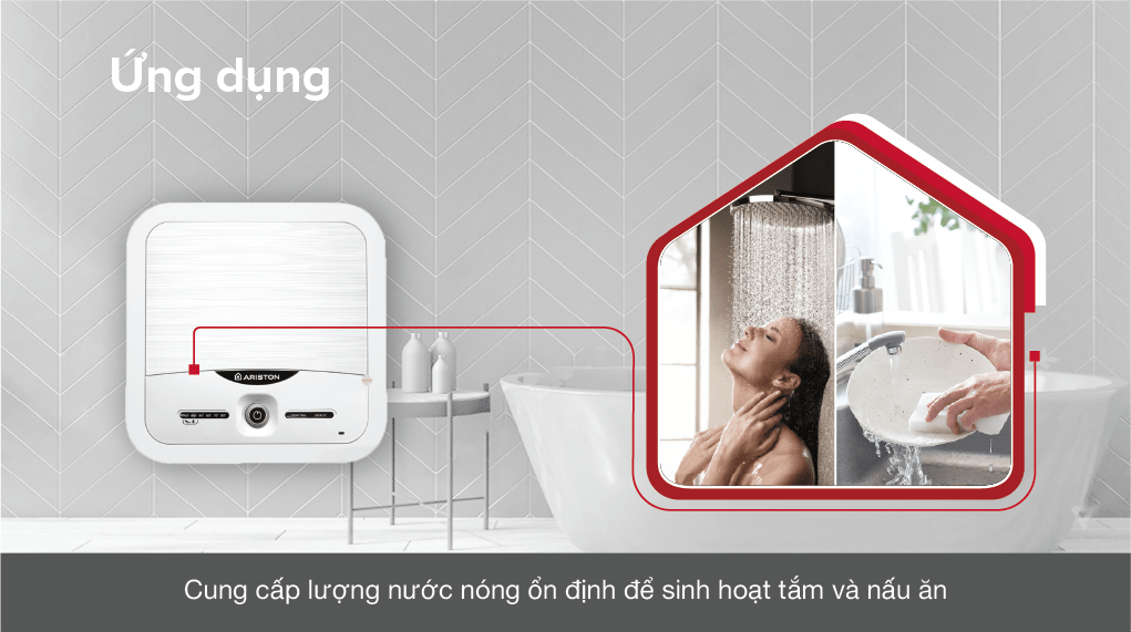 Máy nước nóng gián tiếp Ariston 15 lít 2500W AN2 15 LUX 2.5 FE