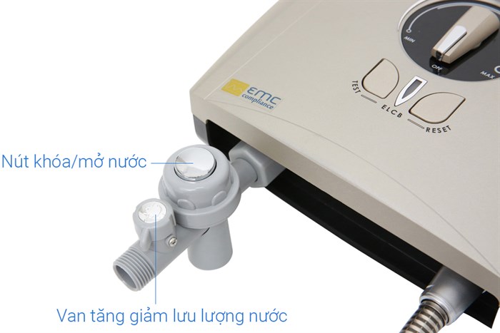 Máy nước nóng trực tiếp Centon 4500W GD600E Màu Đen - Vàng đồng