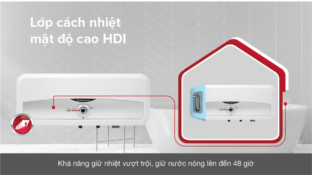 Máy nước nóng gián tiếp Ariston 20 lít 2500W SL2 20 RS 2.5 FE