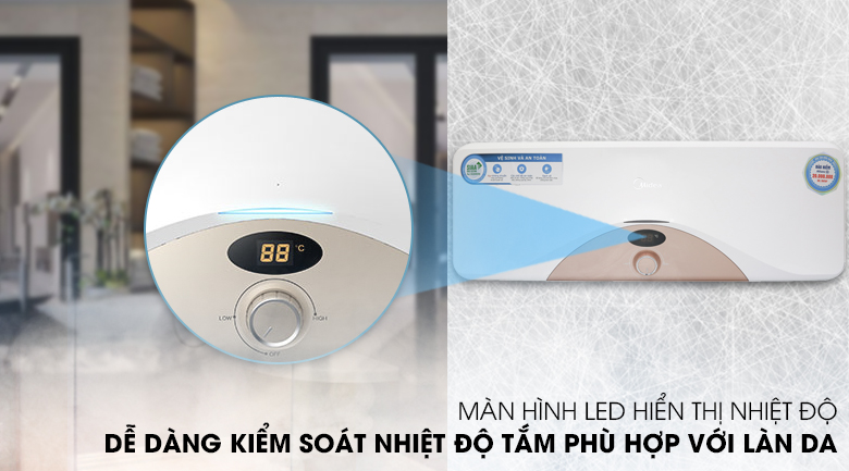 Máy nước nóng gián tiếp Midea 20 lít 2500W D20-25HA