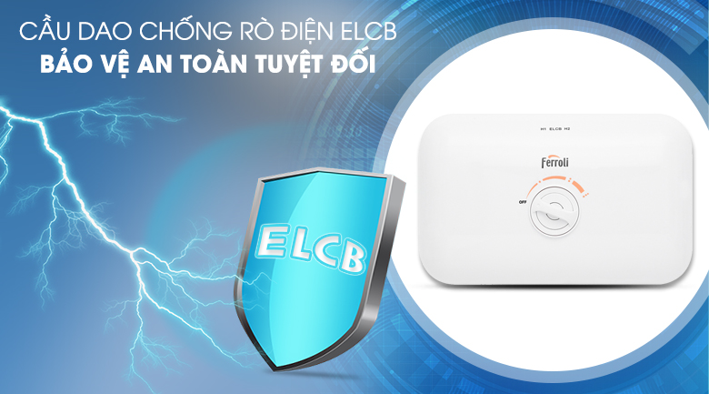 Cầu dao chống rò điện ELCB - Máy nước nóng Ferroli FS - 4.5TE 4500W