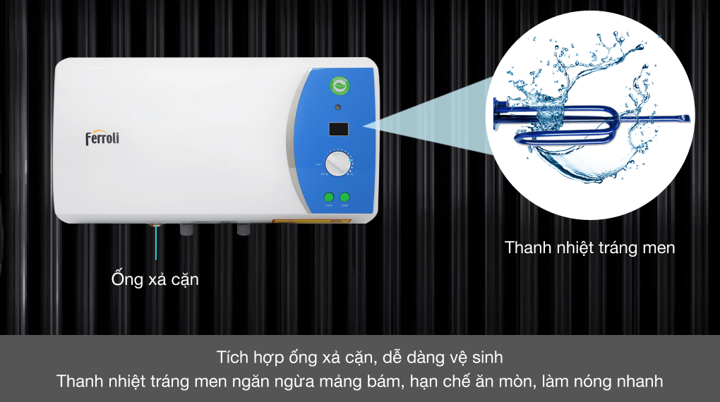 Máy nước nóng gián tiếp Ferroli 15 lít 2500W Verdi AE