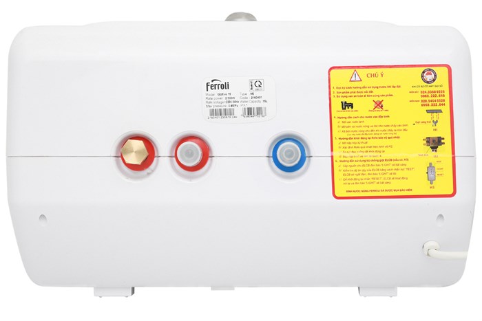 Máy nước nóng gián tiếp Ferroli 15 lít 2500W QQ Evo ME Màu Trắng