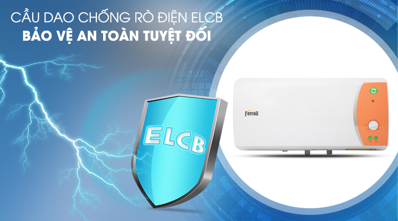 Chống rò rỉ điện ELCB - Bình nước nóng Ferroli VERDI 20L TE 20 Lít