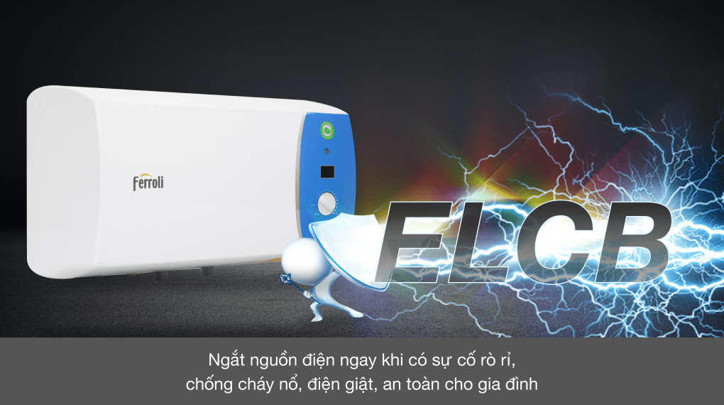 Máy nước nóng gián tiếp Ferroli 20 lít 2500W Verdi AE