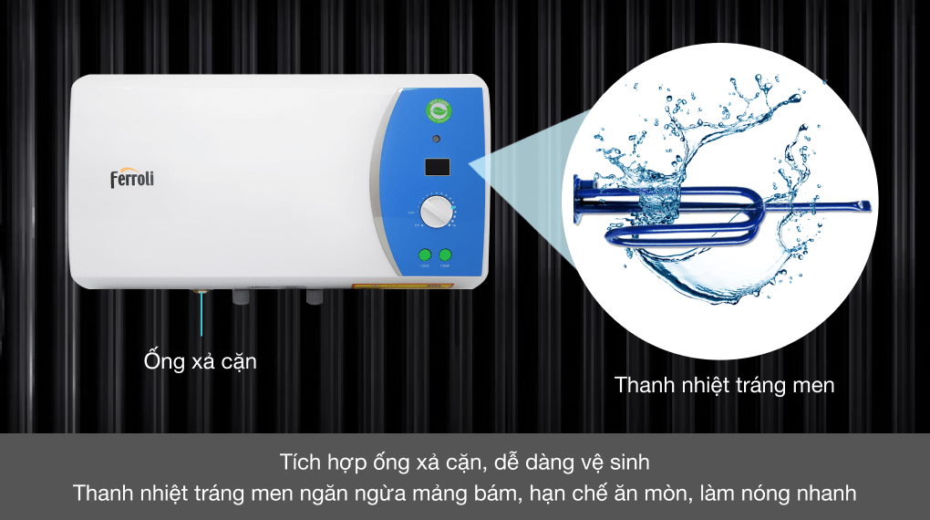 Máy nước nóng gián tiếp Ferroli 20 lít 2500W Verdi AE