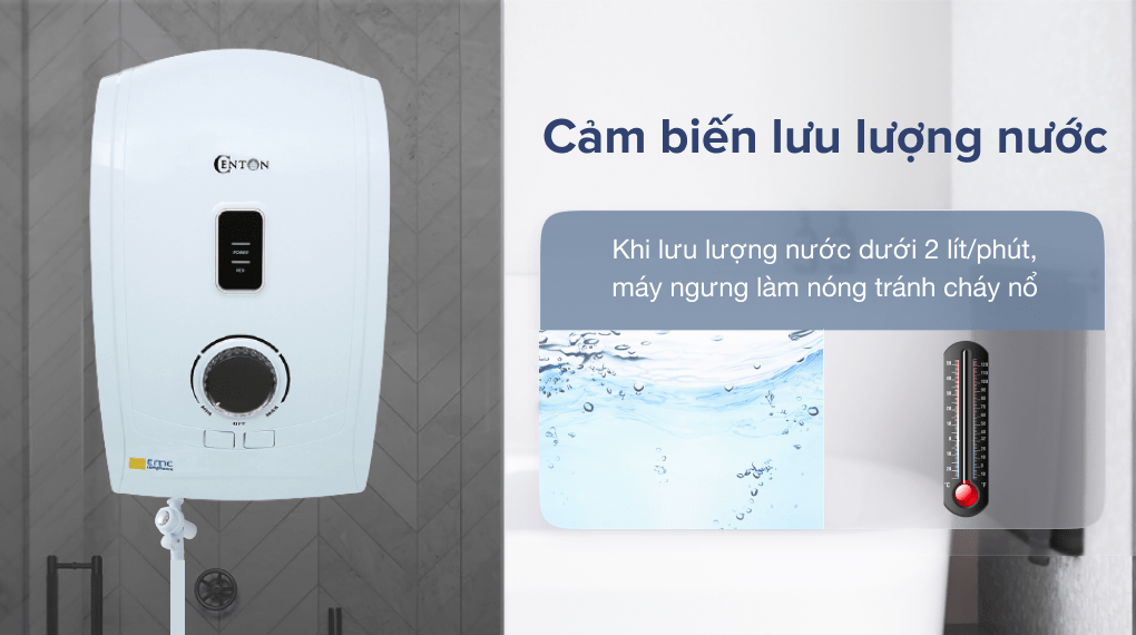 Máy nước nóng trực tiếp Centon 5500W GD600ESP RS FL - 14