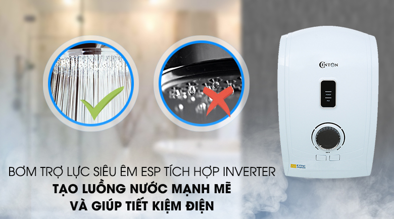 Máy nước nóng trực tiếp Centon 5500W GD600ESP RS FL - 8