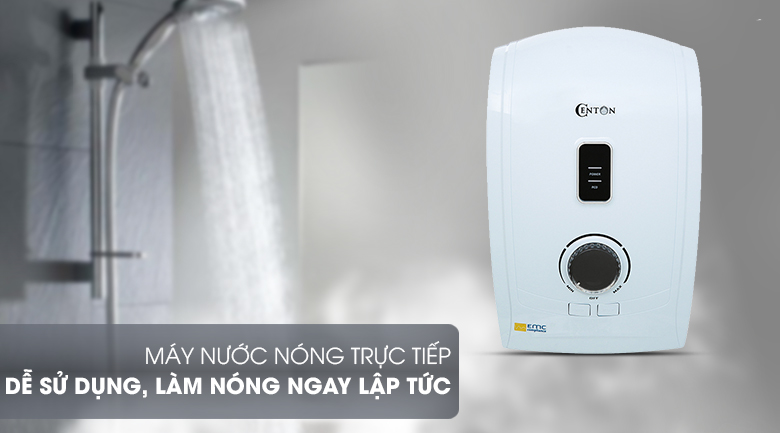 Cơ chế làm nóng trực tiếp dễ sử dụng - Máy nước nóng Centon GD600ESP RS FL