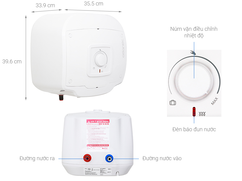 Bình nước nóng Atlantic SWH 15A M-2 Ondeo Access