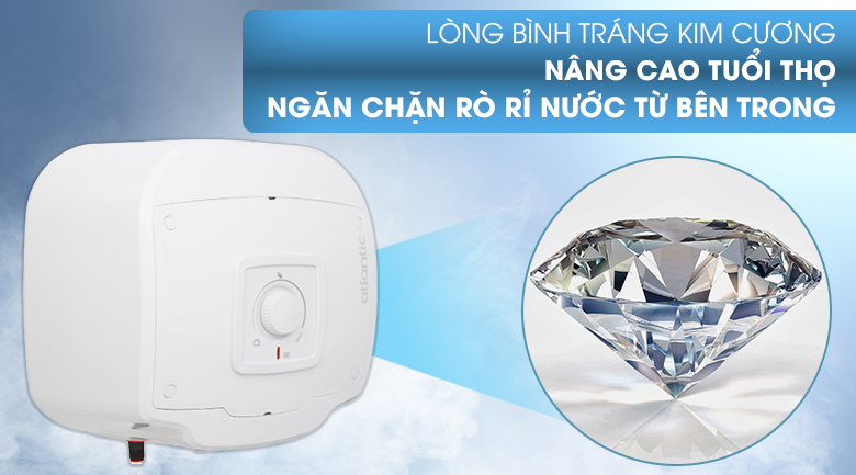 Lòng bình tráng men kim cương - Bình nước nóng Atlantic SWH 15 M-2 Ondeo Access
