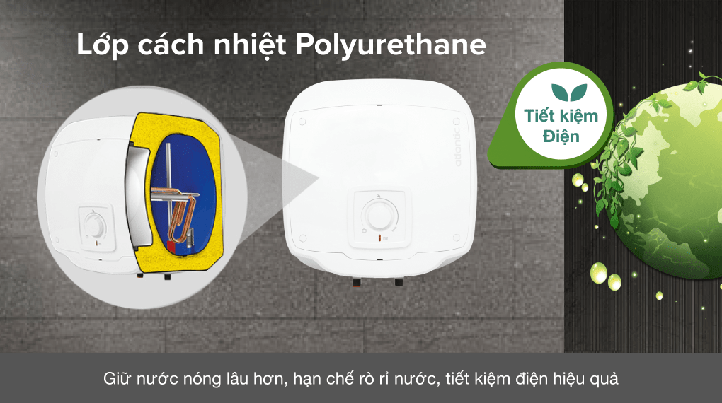 Máy nước nóng gián tiếp Atlantic 30 lít 2500W SWH 30 M-2 Ondeo Access