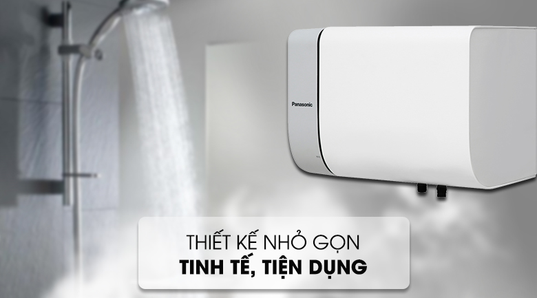 Bình nóng lạnh có thiết kế nhỏ gọn, tiện dụng - Bình nước nóng Panasonic DH-15HAM 15 Lít