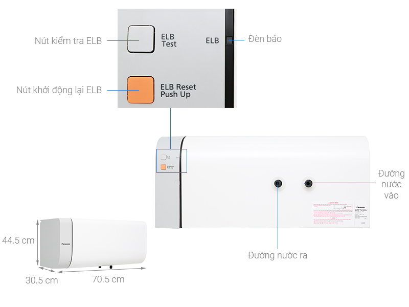 Thông số kỹ thuật Bình nước nóng Panasonic DH-30HAM 30 Lít